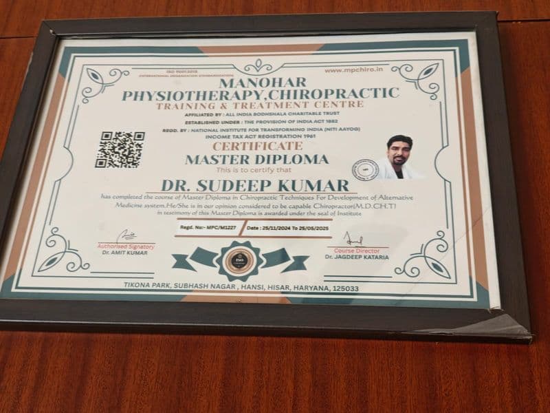 Dr Sudeep - Certificate 2