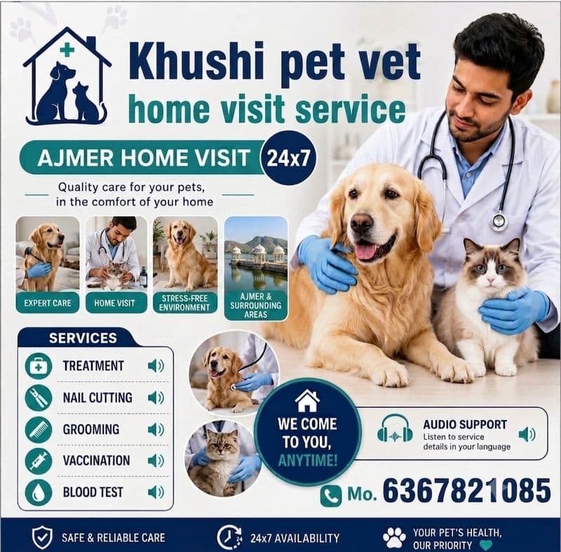 Khushi pet vet home visit service
