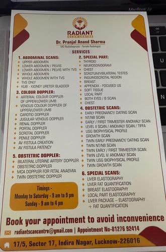 Radiant Rate List Radiant Rate List