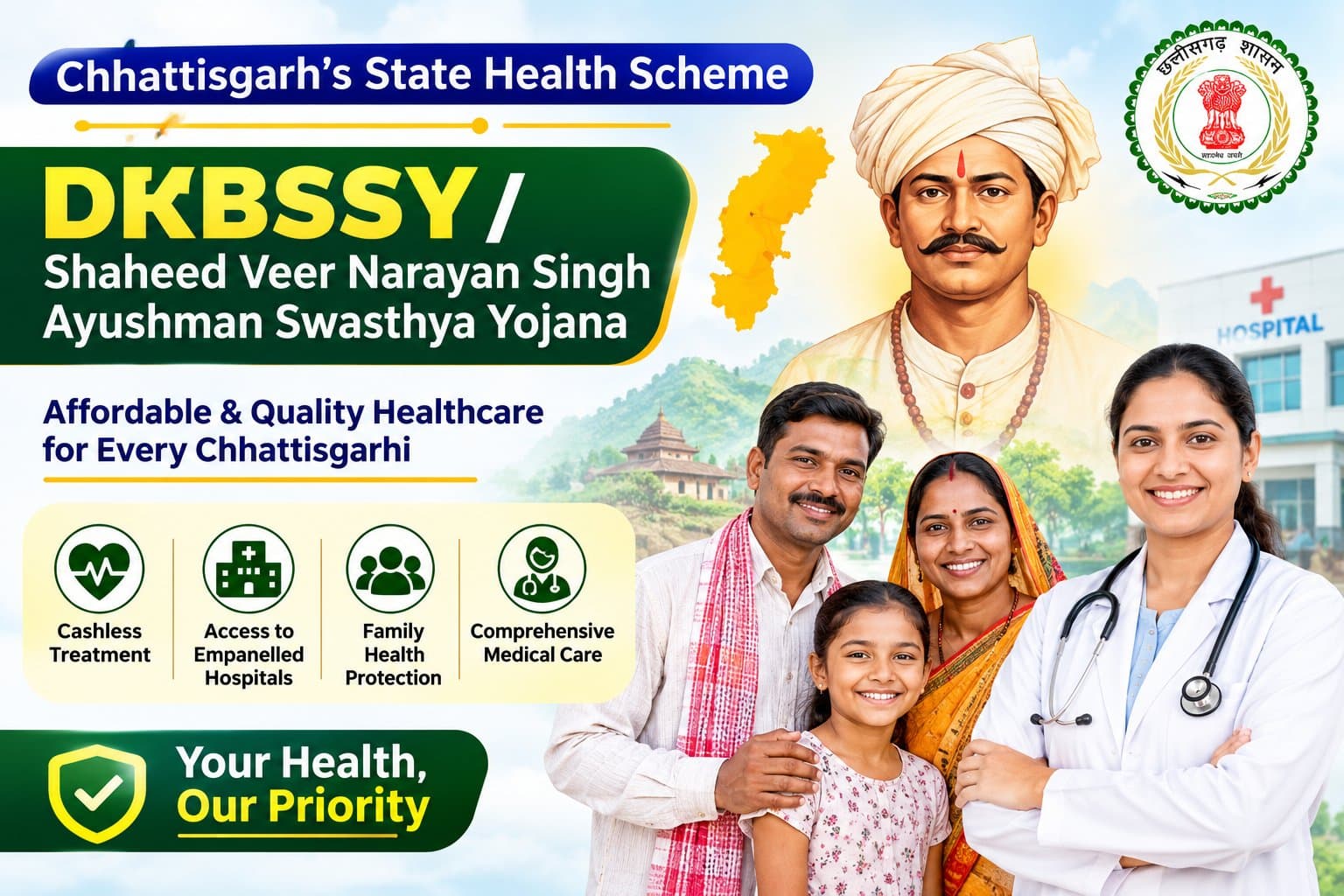Chhattisgarh's State Health Scheme: DKBSSY / Shaheed Veer Narayan Singh Ayushman Swasthya Yojana Chhattisgarh's State Health Scheme: DKBSSY / Shaheed Veer Narayan Singh Ayushman Swasthya Yojana