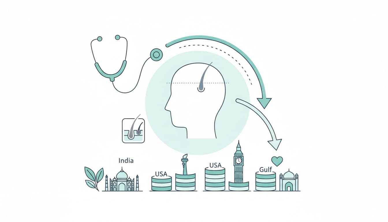 Hair Transplant Cost in India vs. USA, UK, and Gulf: A Guide for NRIs Hair Transplant Cost in India vs. USA, UK, and Gulf: A Guide for NRIs