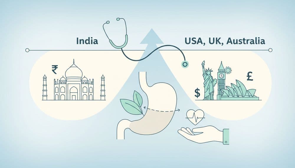 Bariatric Surgery Cost in India vs USA, UK, Australia Bariatric Surgery Cost in India vs USA, UK, Australia