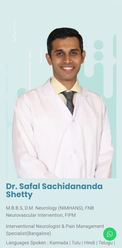 Dr.Safal S Shetty Interventional Neurologist in Bangalore Dr.Safal S Shetty Interventional Neurologist in Bangalore - Neurologist in Bangalore