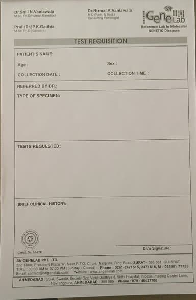 SN Gene Lab Ahmedabad SN Gene Lab Ahmedabad