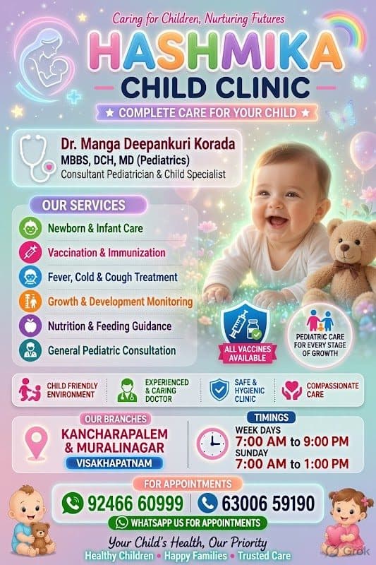 Dr. Sri Satya Manasa-Consult With Best Paediatrics Doctor Near Me | Cholera | Measles | Mumps | 2+ Yrs. of Exp. Dr. Sri Satya Manasa-Consult With Best Paediatrics Doctor Near Me | Cholera | Measles | Mumps | 2+ Yrs. of Exp. - Pediatrician in Visakhapatnam