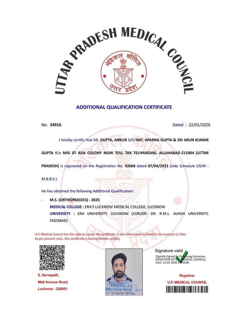Dr. Ankur Gupta - Certificate 1 Dr. Ankur Gupta - Certificate 1